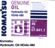 Trademark KOMATSU GENUINE OIL H046-HM, ISO VG 46, DIN 51524 + LUKISAN