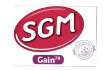 Trademark SGM GAIN 74+ LOGO