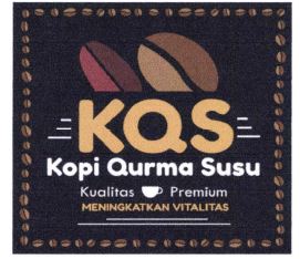 Trademark KQS KOPI QURMA SUSU KUALITAS PREMIUM MENINGKATKAN VITALITAS + LUKISAN/LOGO