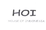 Trademark HOI HOUSE OF INDONESIA + LOGO