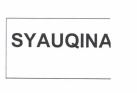 Trademark SYAUQINA