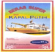 Trademark BERAS SUPER CAP KAPAL PUTIH + LUKISAN