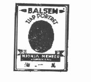 Trademark BALSEM TJAP PORTRET NONA MENEER + LOGO