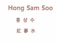 Trademark HONG SAM SOO + KARAKTER HURUF NON LATIN + LOGO