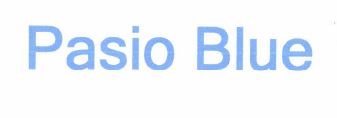 Trademark PASIO BLUE + LOGO