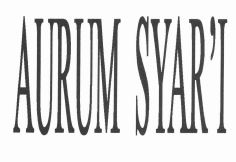 Trademark AURUM SYAR'I