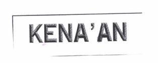 Trademark KENA'AN + LOGO