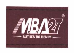 Trademark MBA27 AUTHENTIC DENIM + LOGO