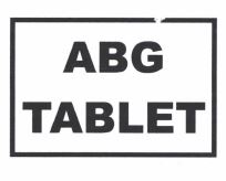 Trademark ABG TABLET + LOGO