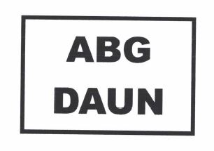 Trademark ABG DAUN + LOGO