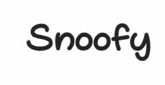 Trademark SNOOFY + LOGO