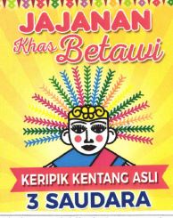 Trademark JAJANAN KHAS BETAWI KRIPIK KENTANG ASLI 3 SAUDARA + LUKISAN