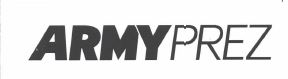 Trademark ARMYPREZ + LOGO