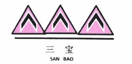 Trademark SAN BAO + KARAKTER HURUF KANJI + LOGO