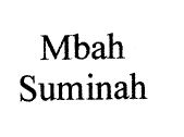 Trademark MBAH SUMINAH