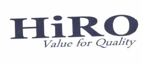 Trademark HiRO Value for Quality