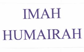 Trademark IMAH HUMAIRAH