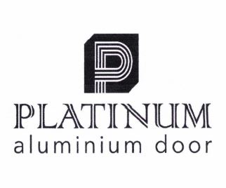 Trademark PLATINUM ALUMINIUM DOOR dan logo