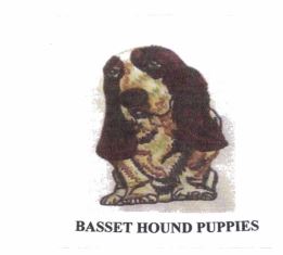 Trademark BASSET HOUND PUPPIES + LUKISAN