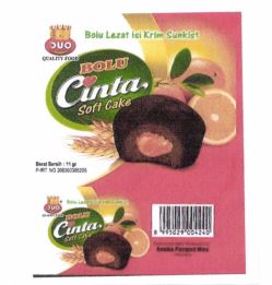 Trademark DUO CINTA soft cake + LUKISAN BERMAHKOTA