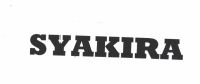 Trademark SYAKIRA