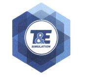 Trademark T&E SIMULATION DAN LOGO