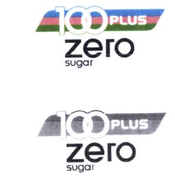 Trademark 100 PLUS ZERO Sugar & Logo (tiga warna)