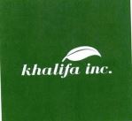 Trademark KHALIFA INC + LOGO