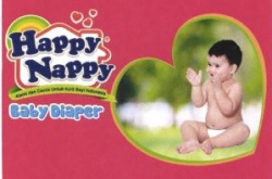 Trademark Tulisan Happy Nappy Baby Diaper dan lukisan.