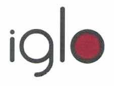 Trademark iglo with orange (Word - Stylised)