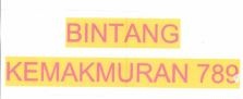 Trademark BINTANG KEMAKMURAN 789+ LUKISAN