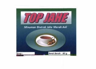 Trademark TOP JAHE Minuman Ekstrak Jahe Merah Asli