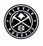 Trademark DENVER NUGGETS with Stars, Pickaxes, Mountain and Ball Design