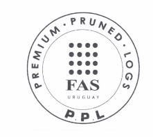 Trademark FAS URUGUAY P.P.L PREMIUM*PRUNED*LOGS & Lukisan