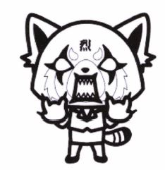 Trademark Aggretsuko (lukisan angry face)