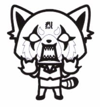 Trademark Aggretsuko (lukisan angry face)