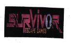 Trademark SURVIVOR ESCAPE GAMES+LOGO