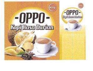 Trademark KISS OPPO KOPI RASA DURIAN + LOGO