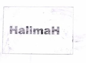 Trademark HALIMAH