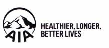 Trademark HEALTHIER, LONGER, BETTER LIVES & AIA LOGO (B&W)