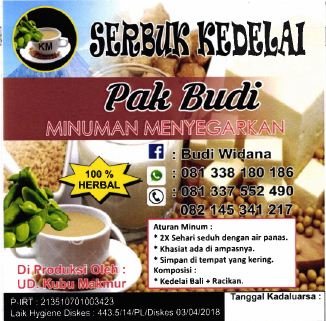 Trademark Serbuk Kedelai Pak Budi