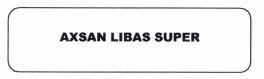 Trademark AXSAN LIBAS SUPER