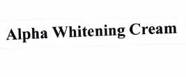 Trademark ALPHA WHITENING CREAM