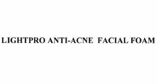 Trademark LIGHTPRO ANTI-ACNE FACIAL FOAM