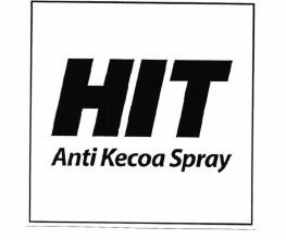 Trademark HIT ANTI KECOA SPRAY