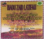 Trademark MADU ZAID LATIFAH