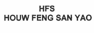 Trademark HFS HOUW FENG SAN YAO