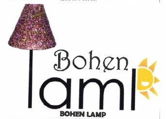 Trademark BOHEN LAMP + LOGO