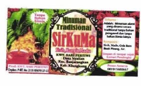 Trademark MINUMAN TRADISIONAL SIRKUMA SIRIH, KUNYIT, MADU