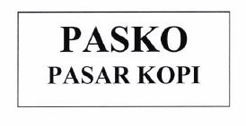 Trademark PASKO PASAR KOPI